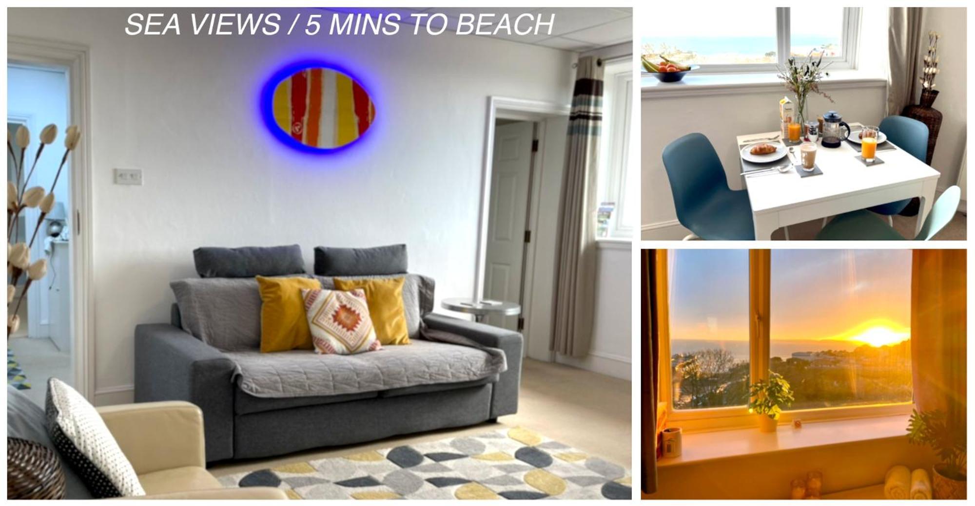 Sea View Family Stay By Beach Gym & Parking Борнмут Экстерьер фото